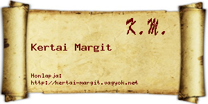 Kertai Margit névjegykártya